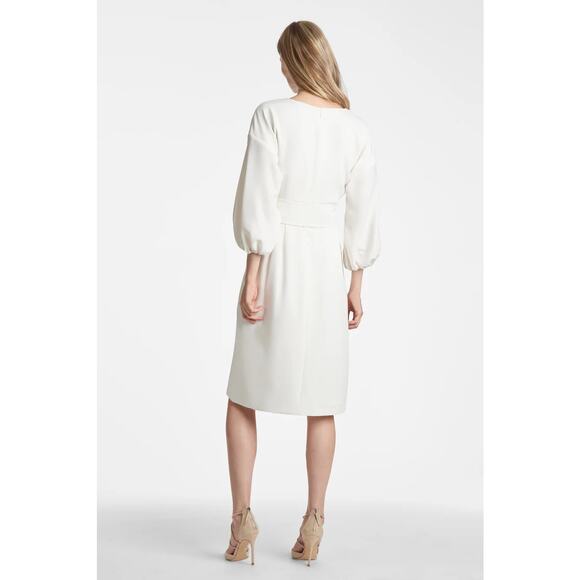 Sachin & Babi Annie Gown Belted Beautiful Ivory NWT Midi Sz:0 Ret$450 - Picture 4 of 5